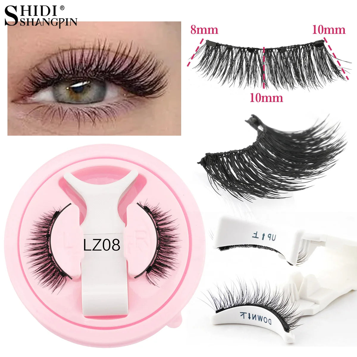 Magnetic Faux Mink Eyelashes with Tweezers