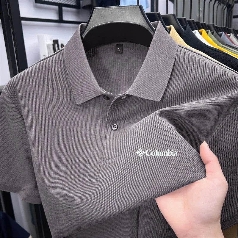 Cotton100% Men's Summer Luxury High Quality Short Sleeves Polo Shirt Letter Printing 25colors Brand T-Shirt Business Men's Wear