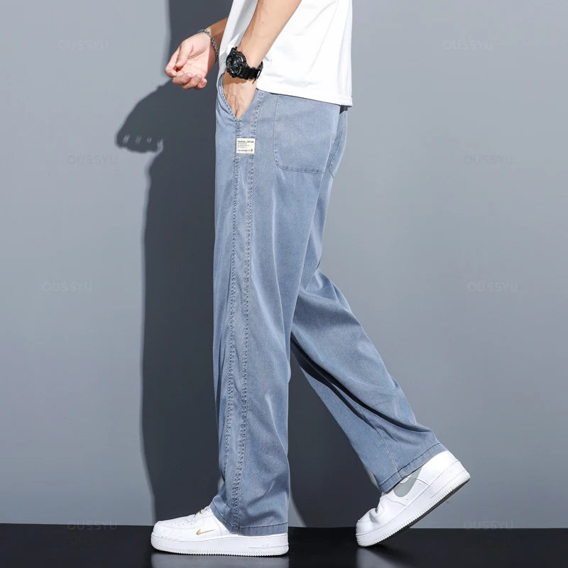 Soft Wide-Leg Drawstring Trousers
