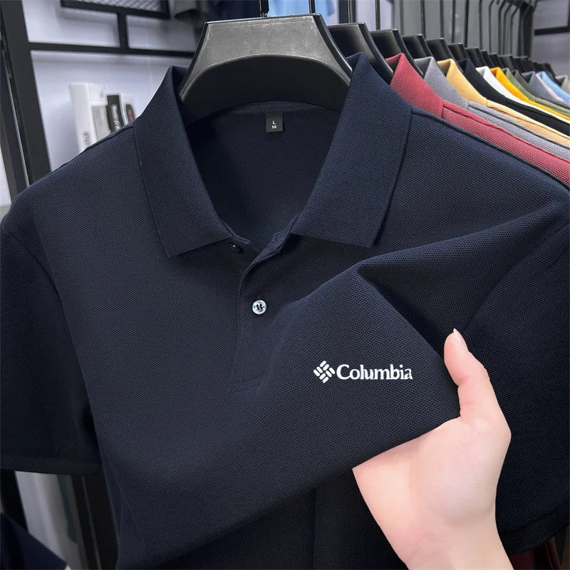 Cotton100% Men's Summer Luxury High Quality Short Sleeves Polo Shirt Letter Printing 25colors Brand T-Shirt Business Men's Wear