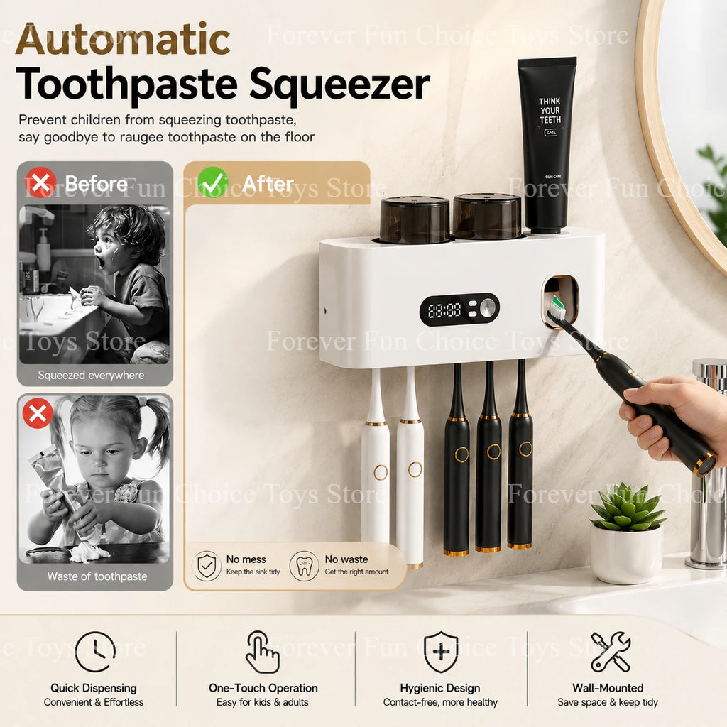 Toothbrush Sterilizer Uv Wireless Sterilization Toothbrush Holder Portable Rechargeable Wall-mounted Electric Toothbrush Holder