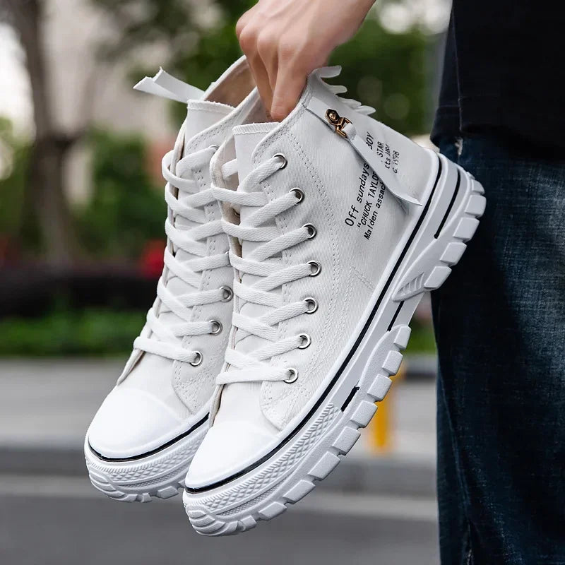 Tenis Masculino Men Shoes Vulcanize Canvas Shoes High Top Sneakers Casual Breathable Platform Shoes Man Trainers Chunky Sneakers