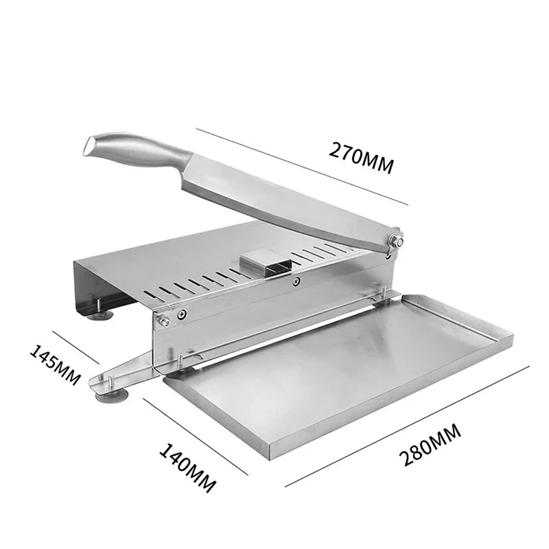 2022 Manual Stainless Steel Food Cutter Slicing Machine Automatic Home Kitchen Frozen Meat Slicer Meat Delivery Nonslip Handle