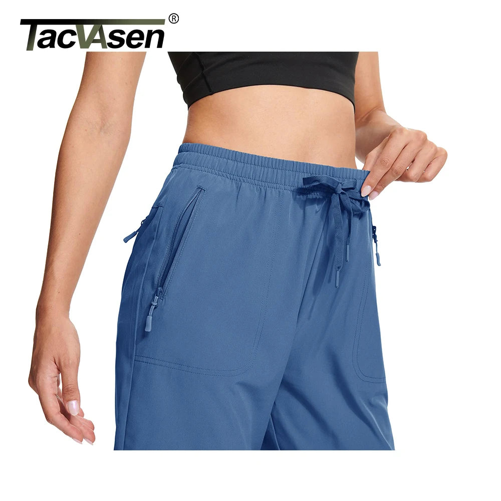 TACVASEN Summer Quick Dry Hiking Shorts Womens Workout Training Casual Shorts Gym Fitness Lightweight Elastic Waist Short Pants