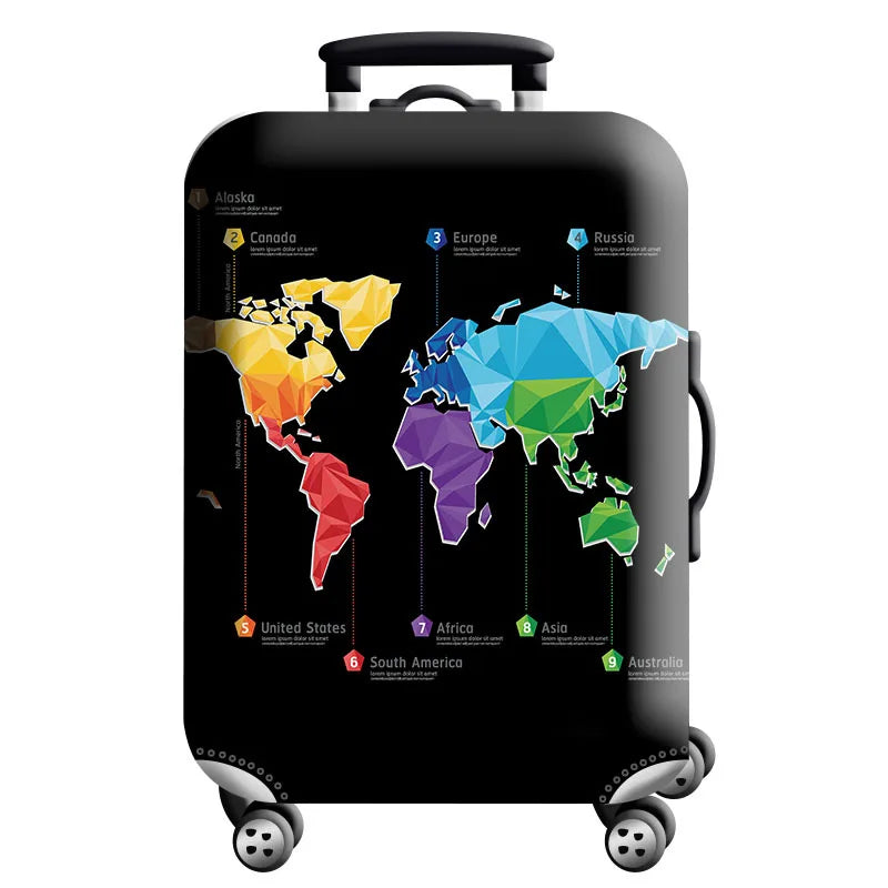 Luggage Cover Stretch Fabric Suitcase Protector Baggage Dust Case Cover Suitable for18-32 Inch Suitcase Case Travel Organizer