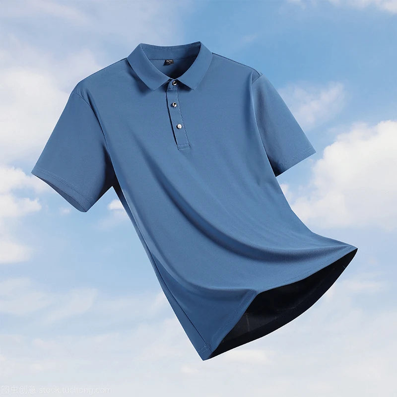 2023 New Oversized Size 8XL 9XL Polo Shirt Men Summer Ice Silk Breathable Polo Men's Fashion Business Polo Shirt Brand Clothing