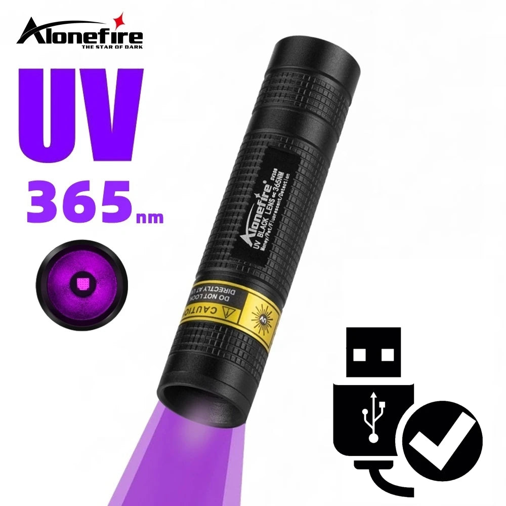 365nm UV Blacklight Flashlight – Rechargeable
