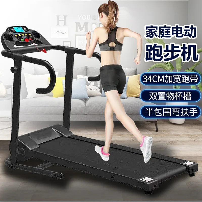 Electric Treadmill, Foldable Mini Home Use, Quiet Motorized Walking Machine, Indoor Fitness Equipment for Weight Loss