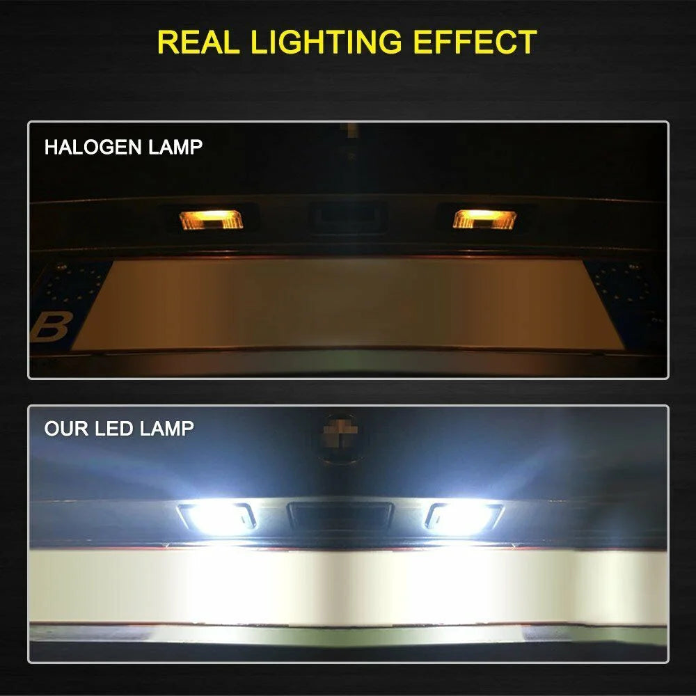 White Error Free LED Car License Plate Light Bulbs Accessories For AUDI A4 S4 B6 B7 A3 8P S3 A6 C6 4F S6 RS4 RS6 A8 S8 D3 4E Q7