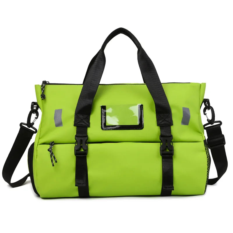 Sports Bag For Women Gym Bag Dry Wet Swim Bags Large Waterproof Nylon Yoga Mat Bag with Shoe Compartent Light Weekend Travel Bag