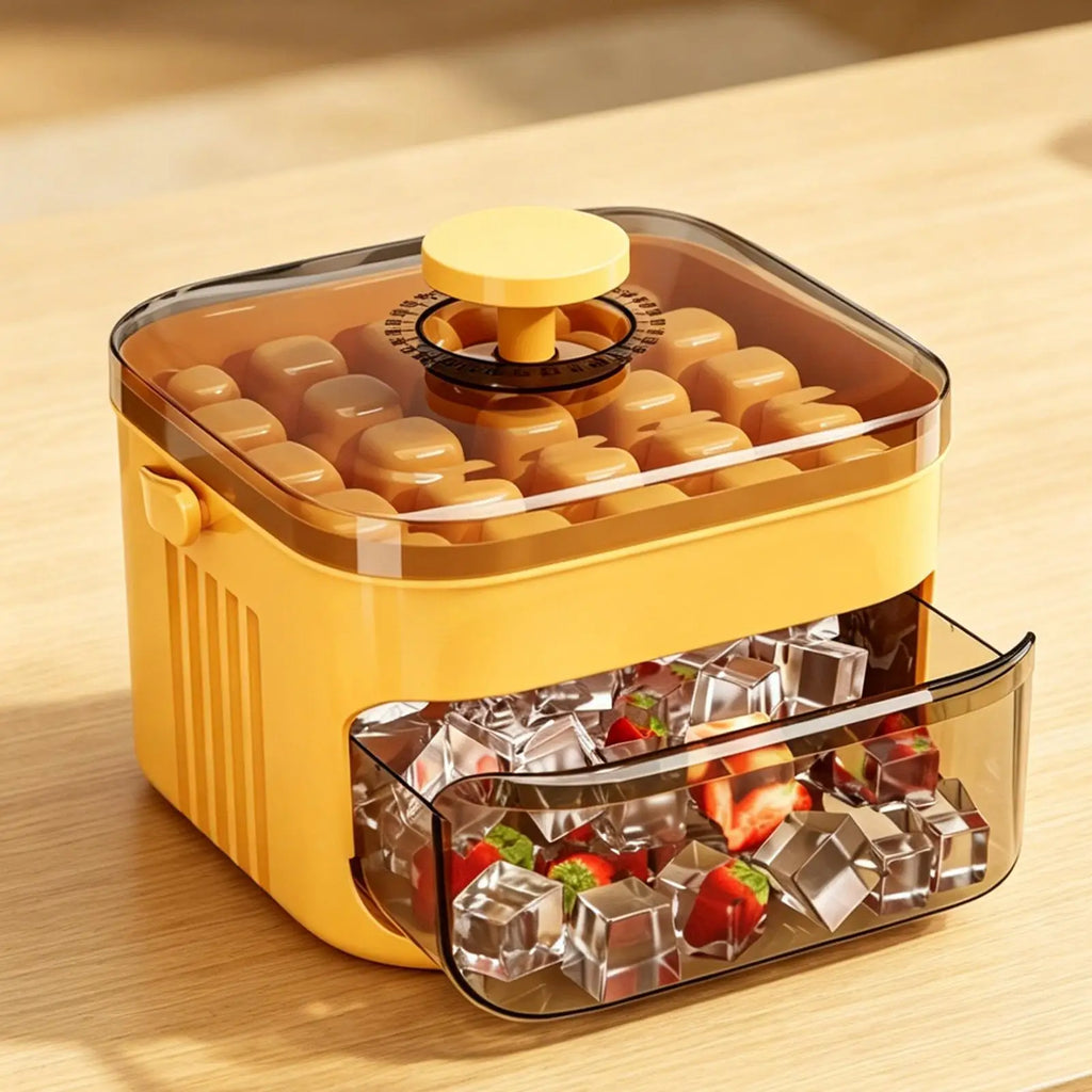 Double-layer 50 Cavity Portable Non Stick Ice Mold Ice Molds Box for Daily Life Kitchen Pool Picnic Camping Vacation Beverages