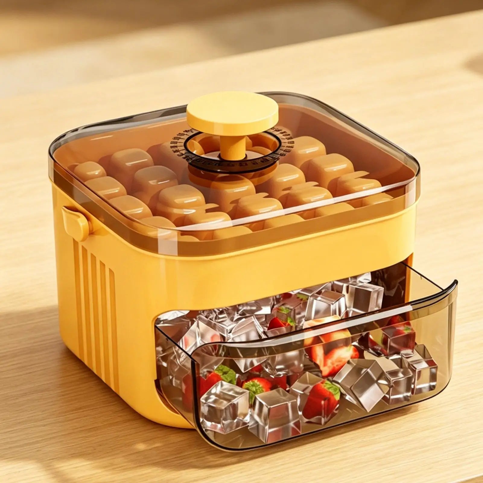 Double-layer 50 Cavity Portable Non Stick Ice Mold Ice Molds Box for Daily Life Kitchen Pool Picnic Camping Vacation Beverages