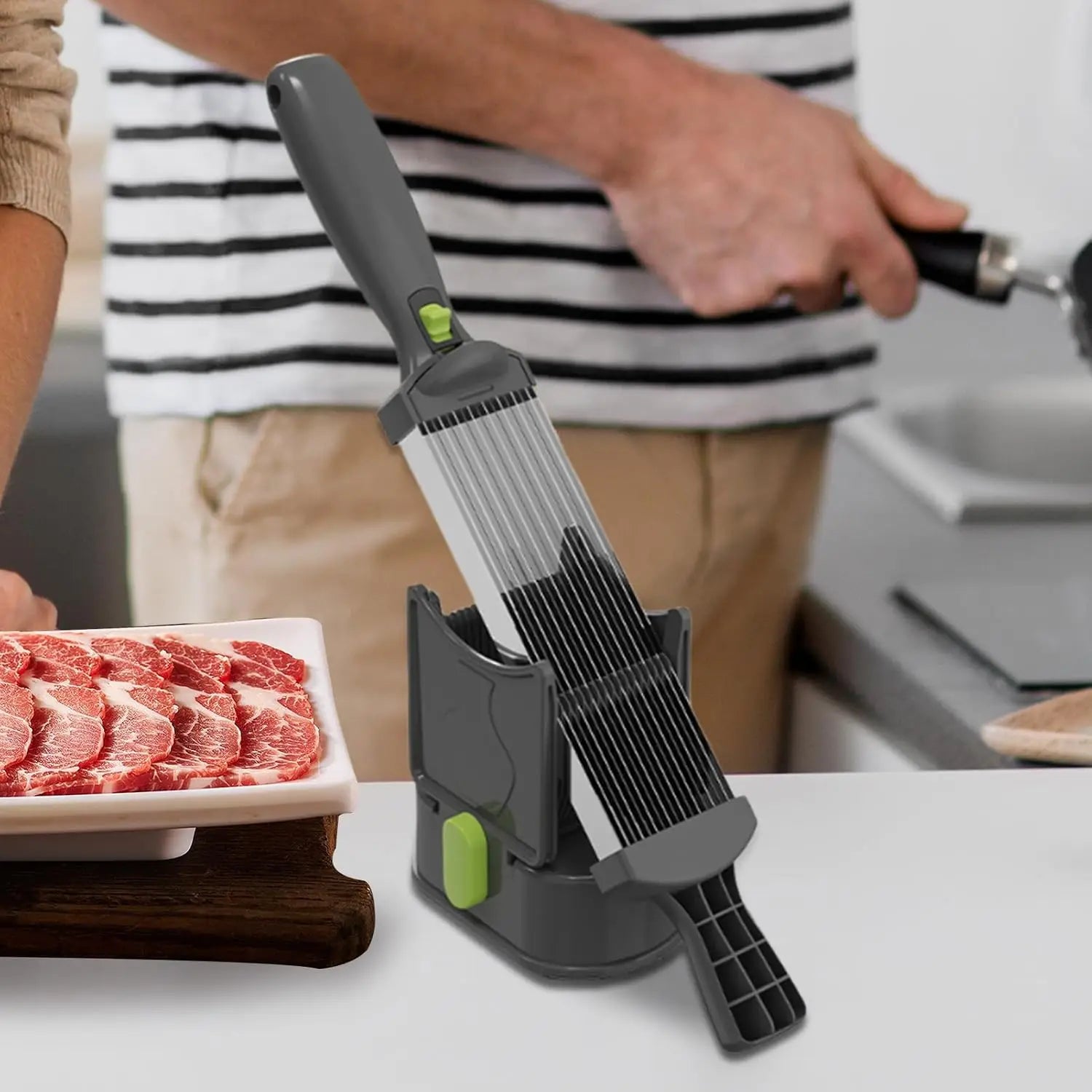 Cross Border Popular Kitchen Gadget Stainless Steel Multifunctional Meat Cutter Household Fast Slicing Shredding Dicing Machine