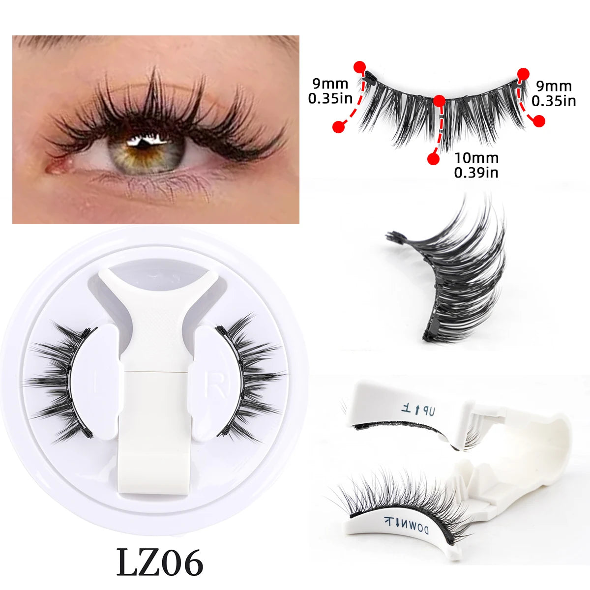 Magnetic Faux Mink Eyelashes with Tweezers