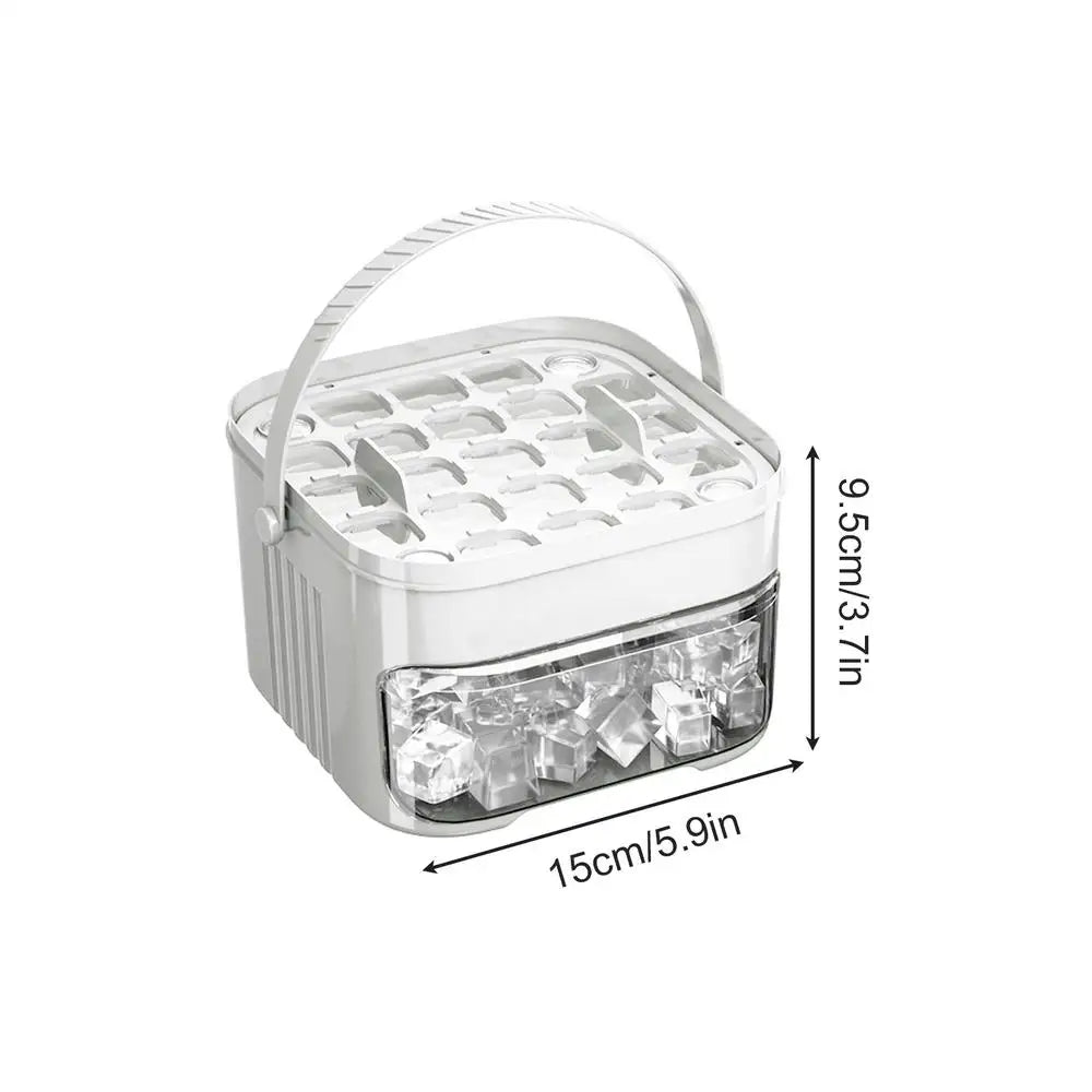 Double-layer 50 Cavity Portable Non Stick Ice Mold Ice Molds Box for Daily Life Kitchen Pool Picnic Camping Vacation Beverages