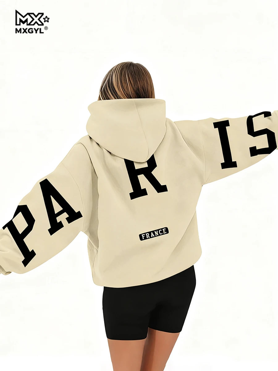 European And American Loose Casual Pullover Hoodie Sweatshirt Coat Printed Letter Pattern High Street Hip-Hop Trendy Men Women