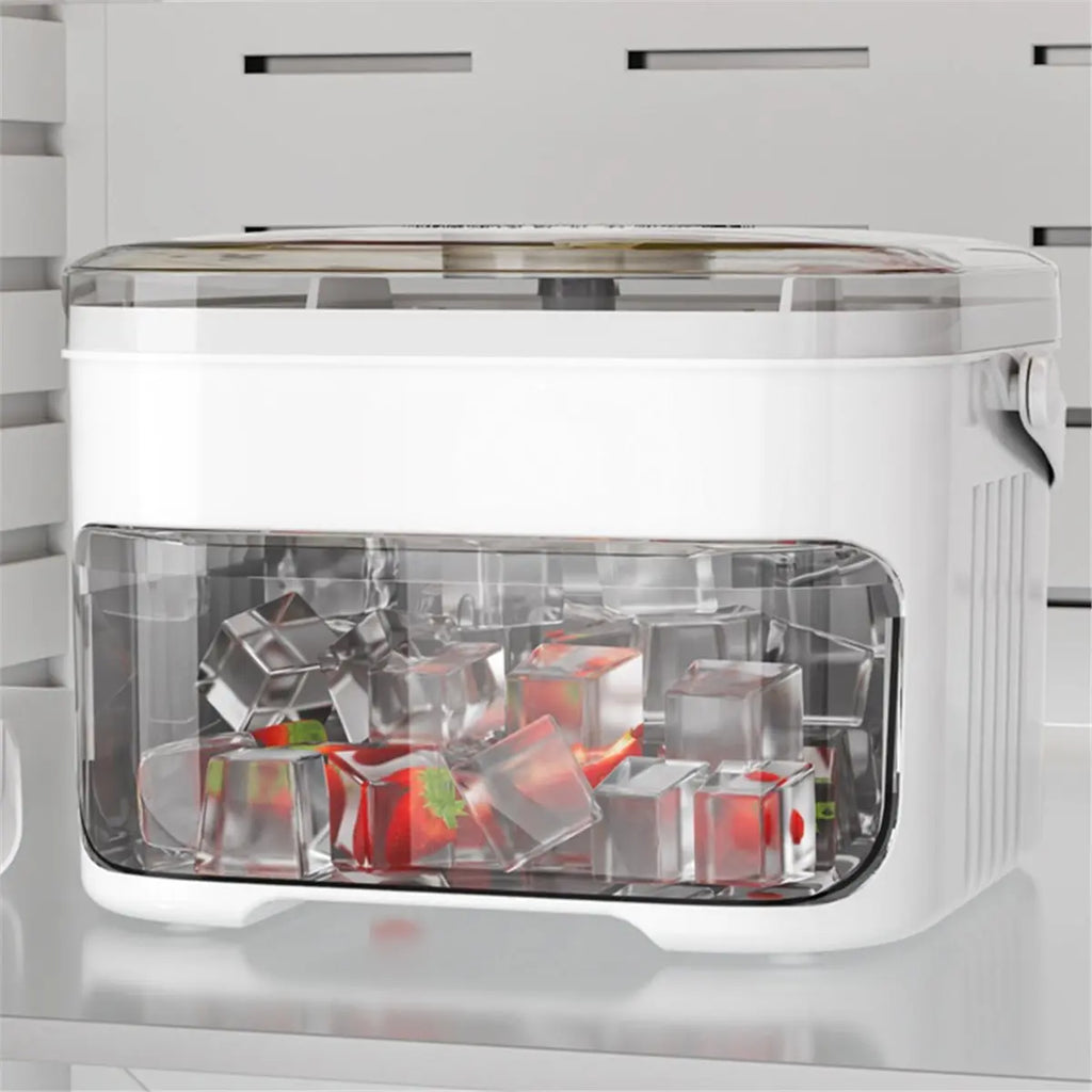 REST 50-Cube Ice Maker with Easy Press Cap, Double Layer Storage for Home Refrigeration