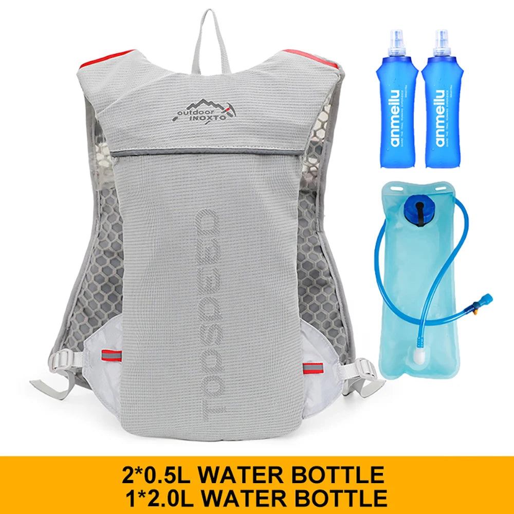 Outdoor Trail Running 5L Ultralight Backpack Hydration Jogging Vest Men Breathable Marathon Bicycle Bag Fitness Running Bag