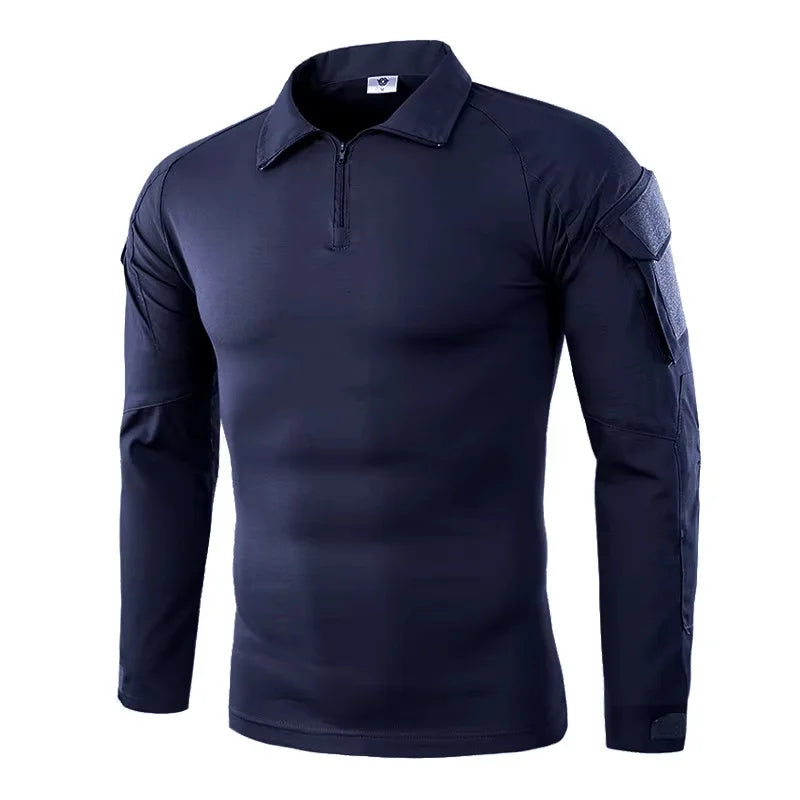 Men's Outdoor Tactical Hiking T-Shirts,Hunting Camouflage Long Sleeve Hunting Climbing Shirt,Male Breathable Sport Clothes