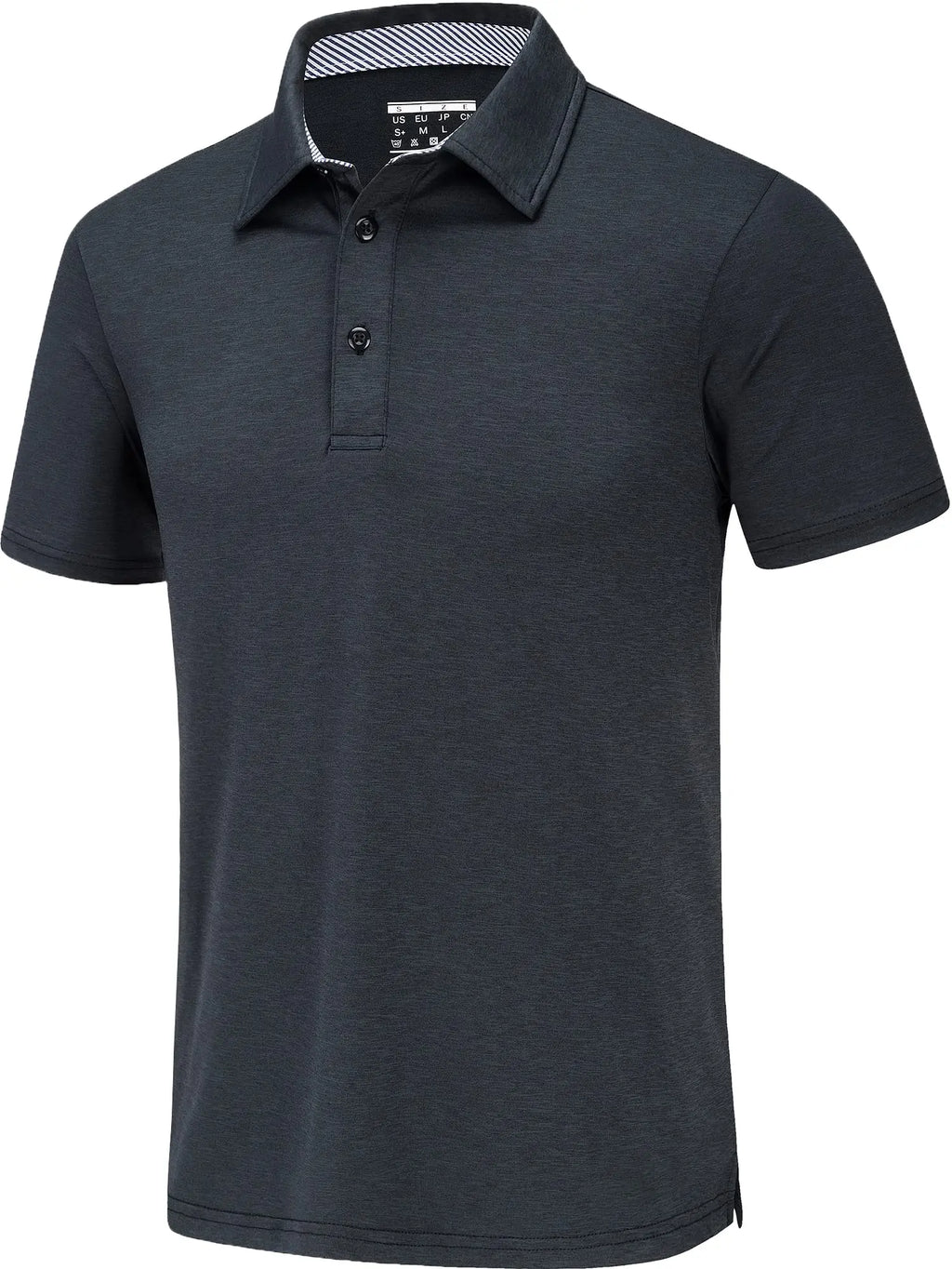 TACVASEN Summer Polo T-shirts Mens Casual Short Sleeve Shirts 3 Buttons Down Quick Dry Breathable Golf Fishing Pullover Workwear