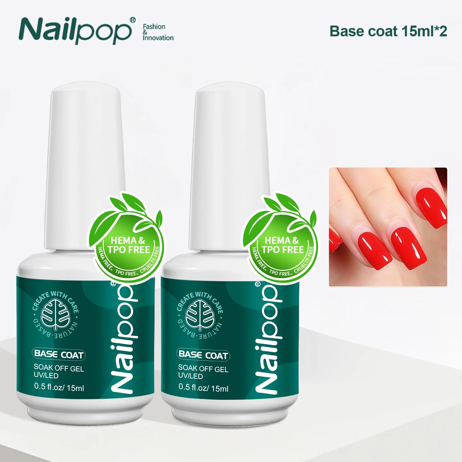 Nailpop Nail Dehydrator and Primer Acid Free Natural Nail Prep for Acrylic and UV Gel Nail Polish Fast Dry Superior Bonding Set