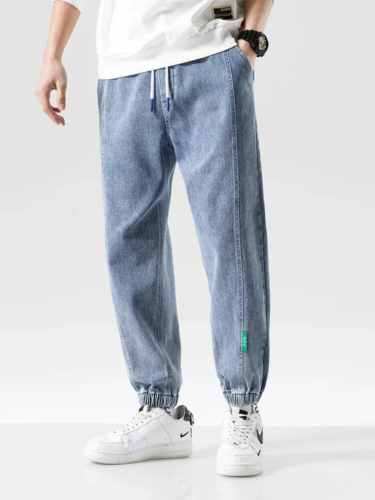 Spring Summer Black Blue Baggy Jeans Men Streetwear Denim Joggers Casual Cotton Harem Pants Jean Trousers Plus Size 6XL 7XL 8XL