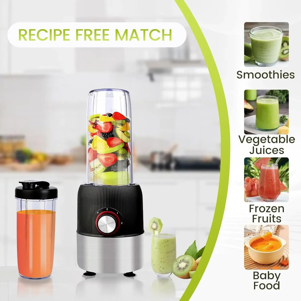 Personal Blender Portable Blender for Shakes and Smoothies 2 Speed Ice Crushing & Juicer Mixer, Rechargeable & Easy to Clean