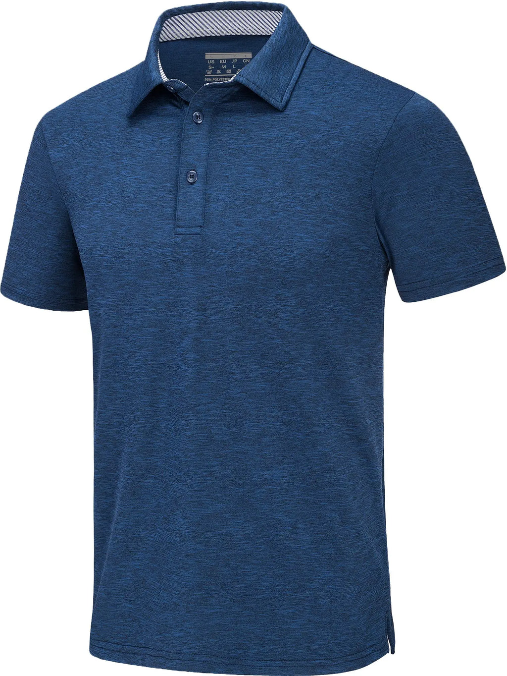 TACVASEN Summer Polo T-shirts Mens Casual Short Sleeve Shirts 3 Buttons Down Quick Dry Breathable Golf Fishing Pullover Workwear
