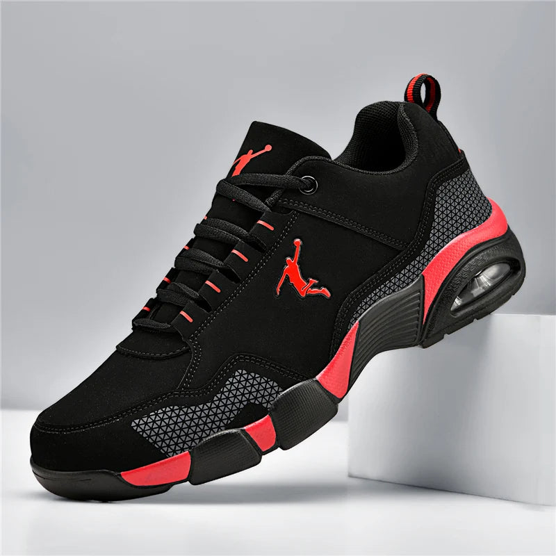 2025 new men's sports shoes outdoor men's running shoes fashion comfortable leather walking shoes men's jogging training shoes