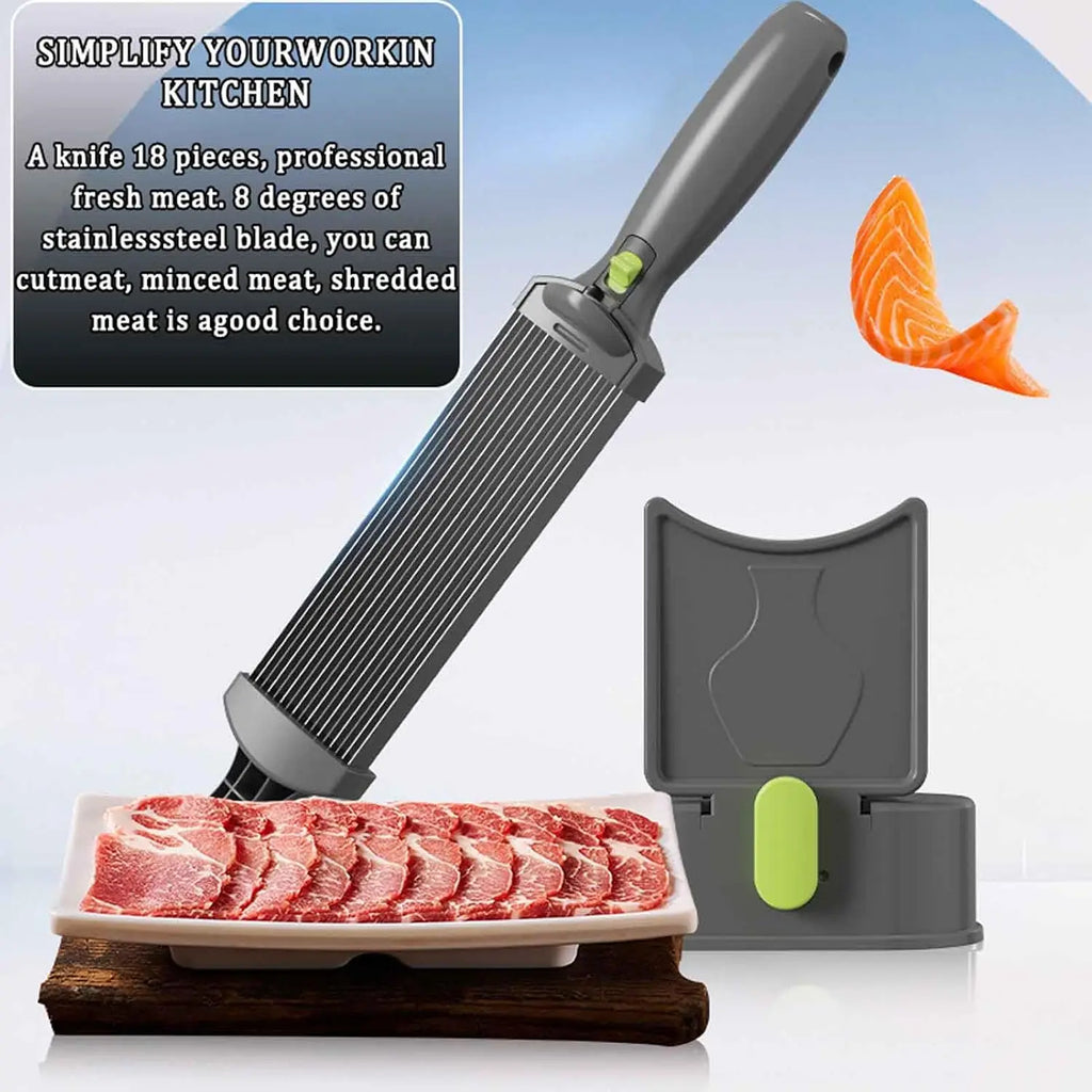 Manual Meat Slicer Household Meat Cutter Tool for Thin Slices Strips Cubes Minced Meat Handheld Fresh Meat Cutting Gadget