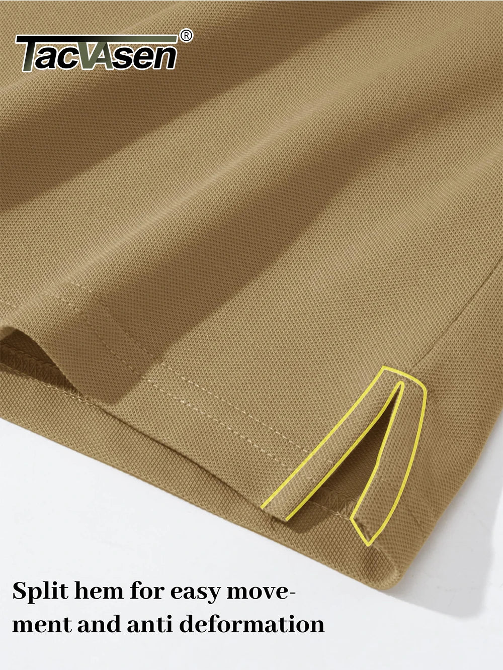TACVASEN Summer Cotton Blend Golf Polos Shirts Mens Work Polo T-shirts Quick Dry Casual Short Sleeve Pullover Tops Outdoor Tee