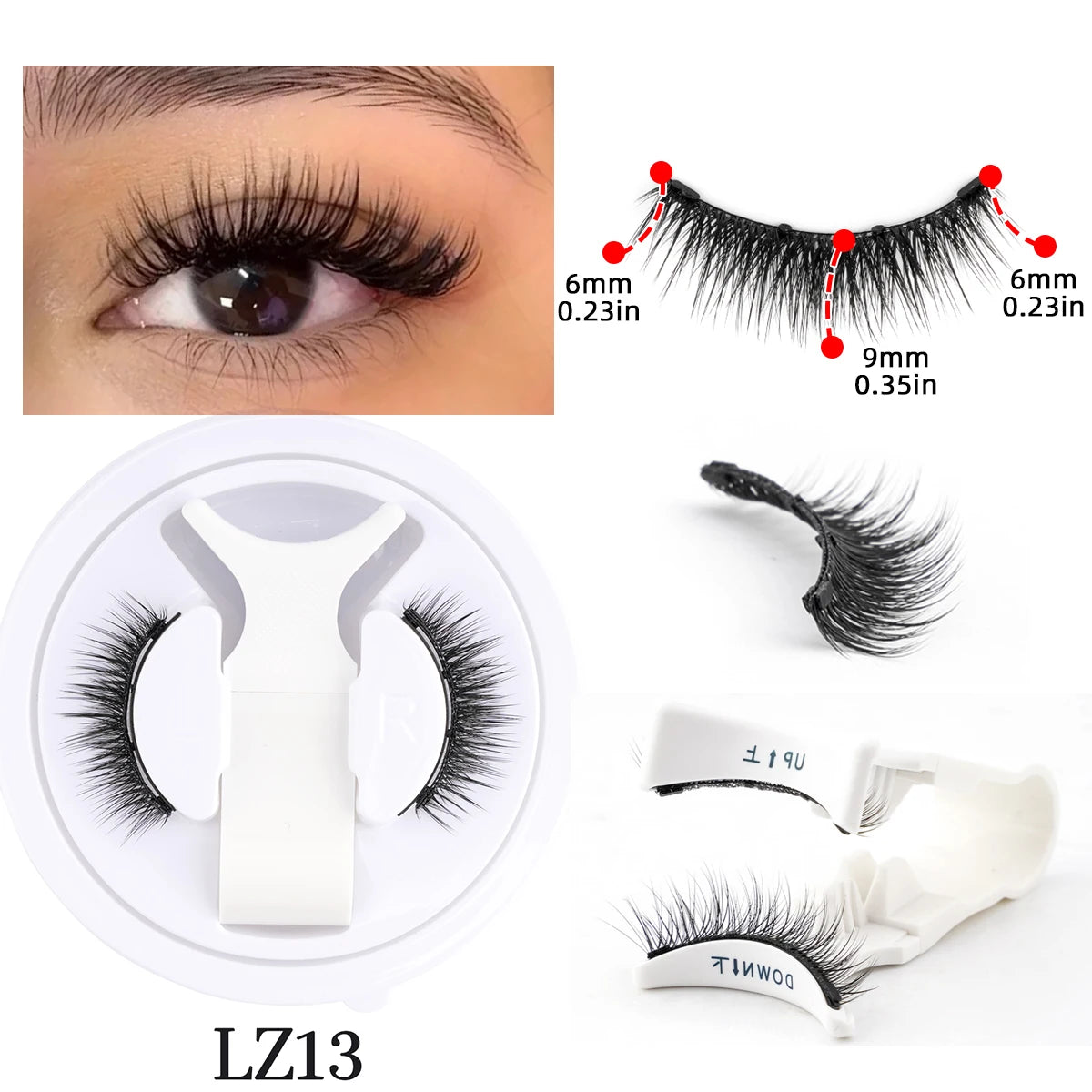 Magnetic Faux Mink Eyelashes with Tweezers