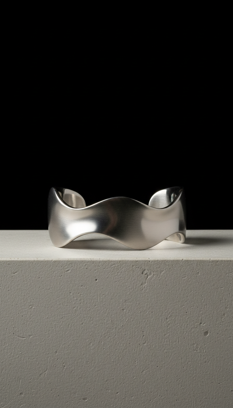 Sculpted Stainless Steel Cuff